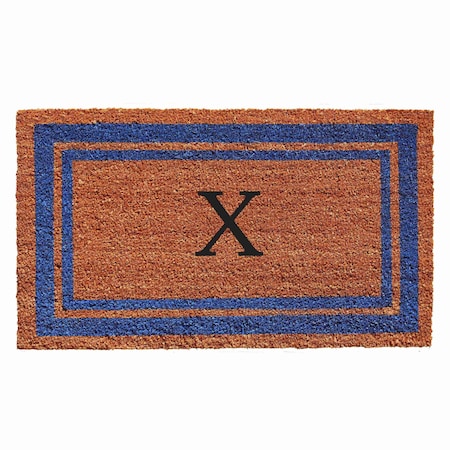 Calloway Mills Monogram Door Mat, Natural, Blue, 18 in W x 30 in L 152971830X